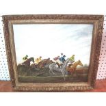 A. Van Borth, Horse racing scene, oil on board, signed and dated 1972.