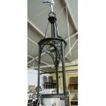 An Edgar Brandt style bronze lantern of Arts and Crafts style, 20th century,