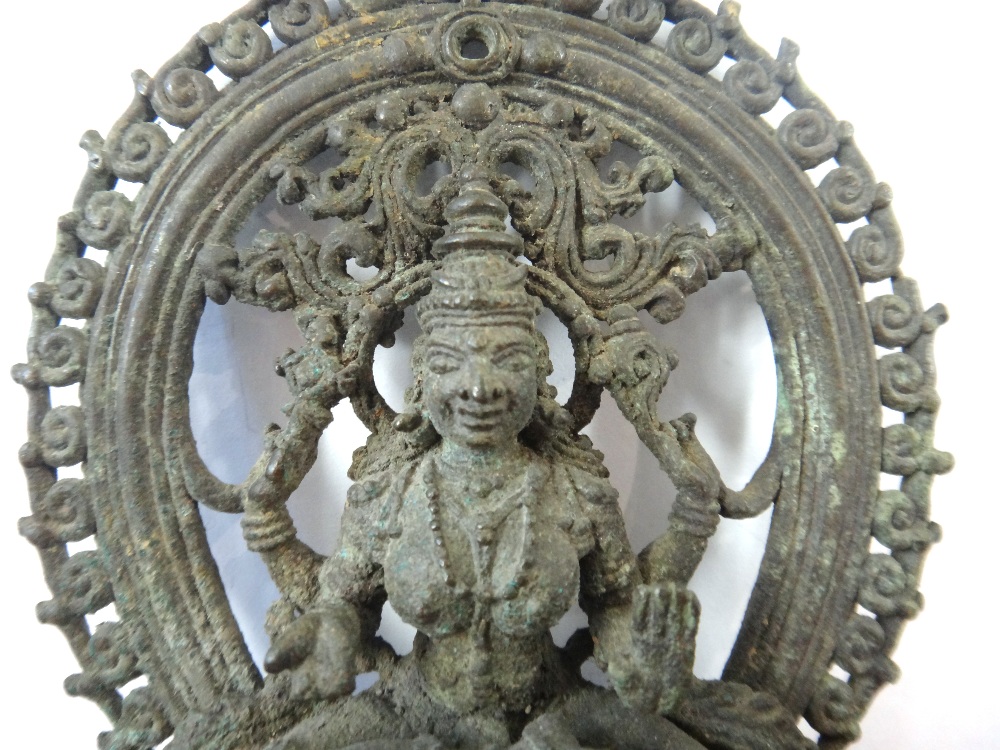 A Kerala bronze figure of Gajalakshmi, South India, 16th/17th century, - Image 3 of 8