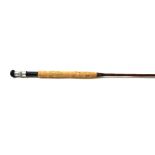 A Farlows 16' salmon rod, circa 1900, with two tips, and a Hardy Perfection split cane fly rod,