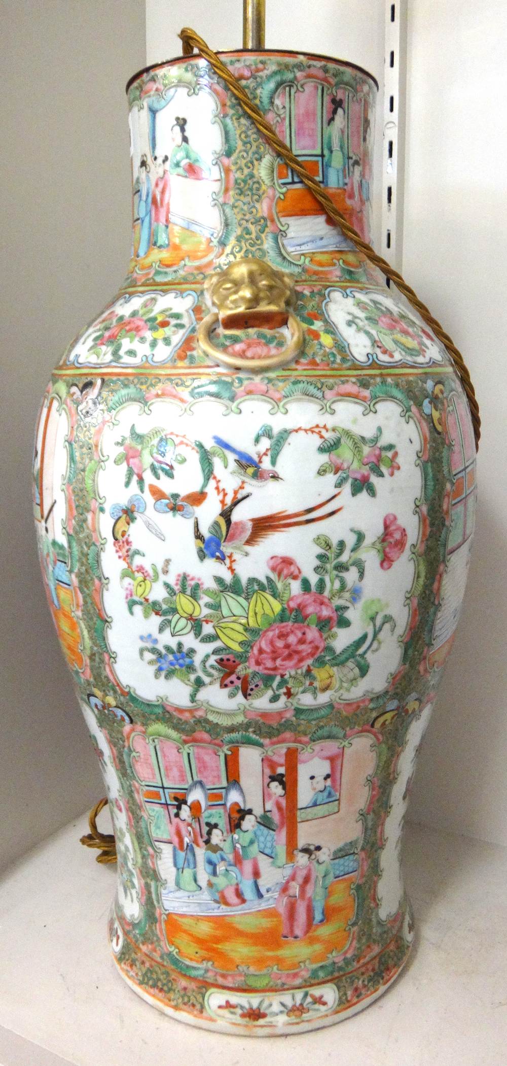 A Canton porcelain famille- rose baluster vase, late 19th century, - Image 7 of 8