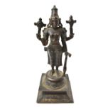 A Tamil Nadu bronze figure of Vishnu, South India, 18th century,