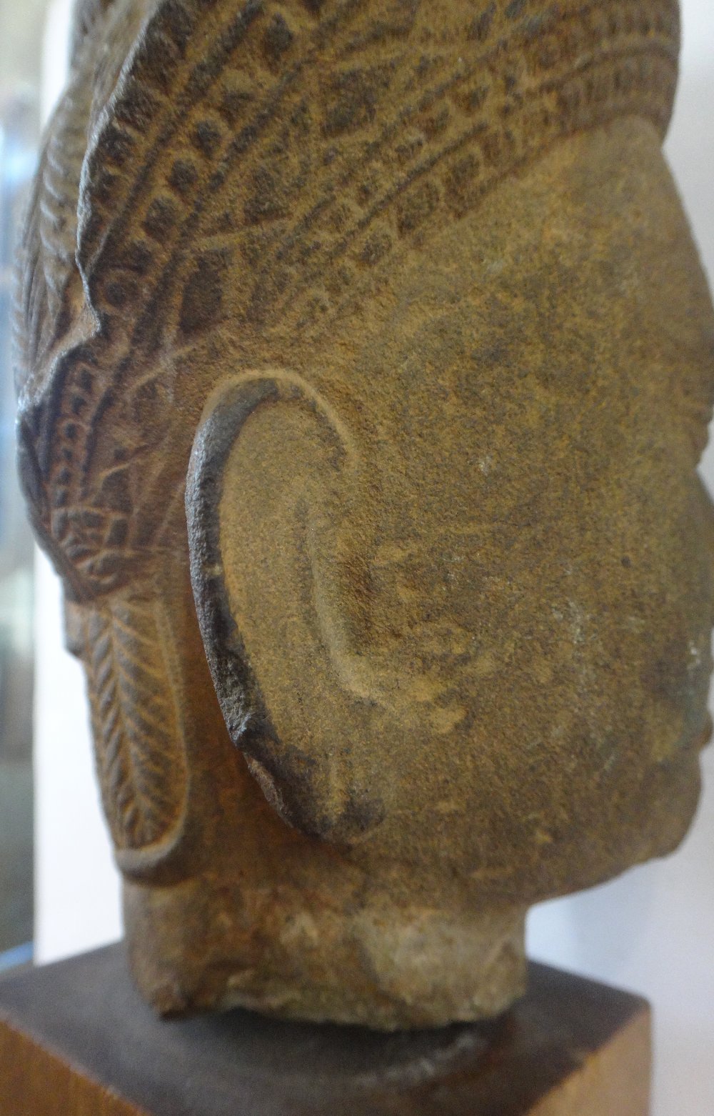 A Khmer sandstone head of buddha, Angkor Wat style, probably 13th century, - Image 8 of 10