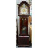 A 20th century mahogany longcase Westminster chime clock,