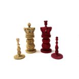 A Chinese export ivory chess set, Macao, 19th century,