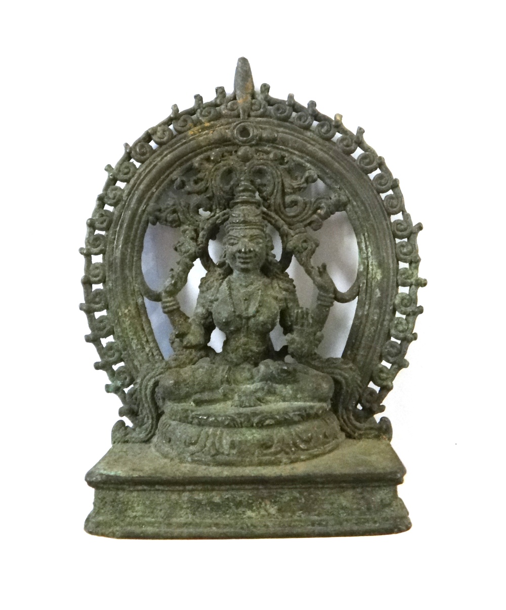 A Kerala bronze figure of Gajalakshmi, South India, 16th/17th century,