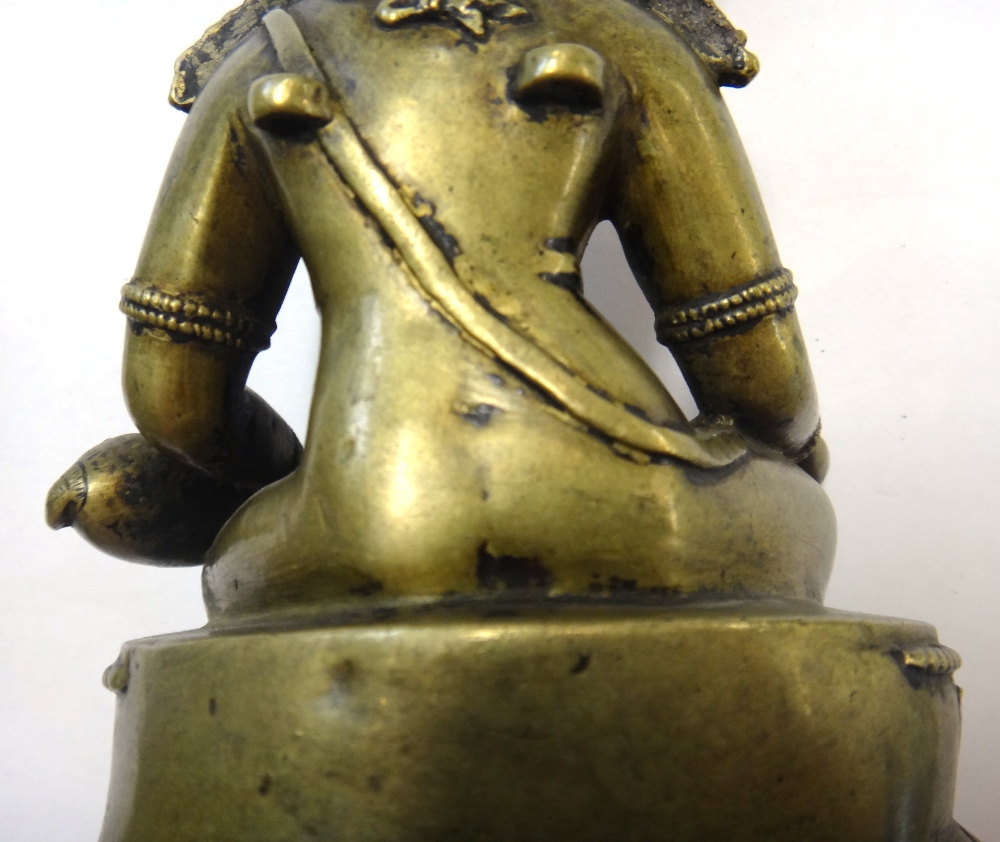 A good Tibetan cast brass figure of Kubera, circa 15th century, - Image 12 of 15