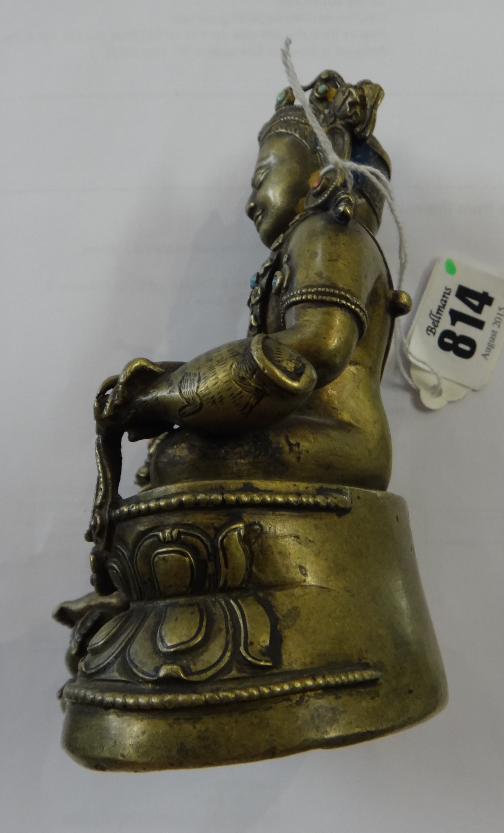 A good Tibetan cast brass figure of Kubera, circa 15th century, - Image 15 of 15