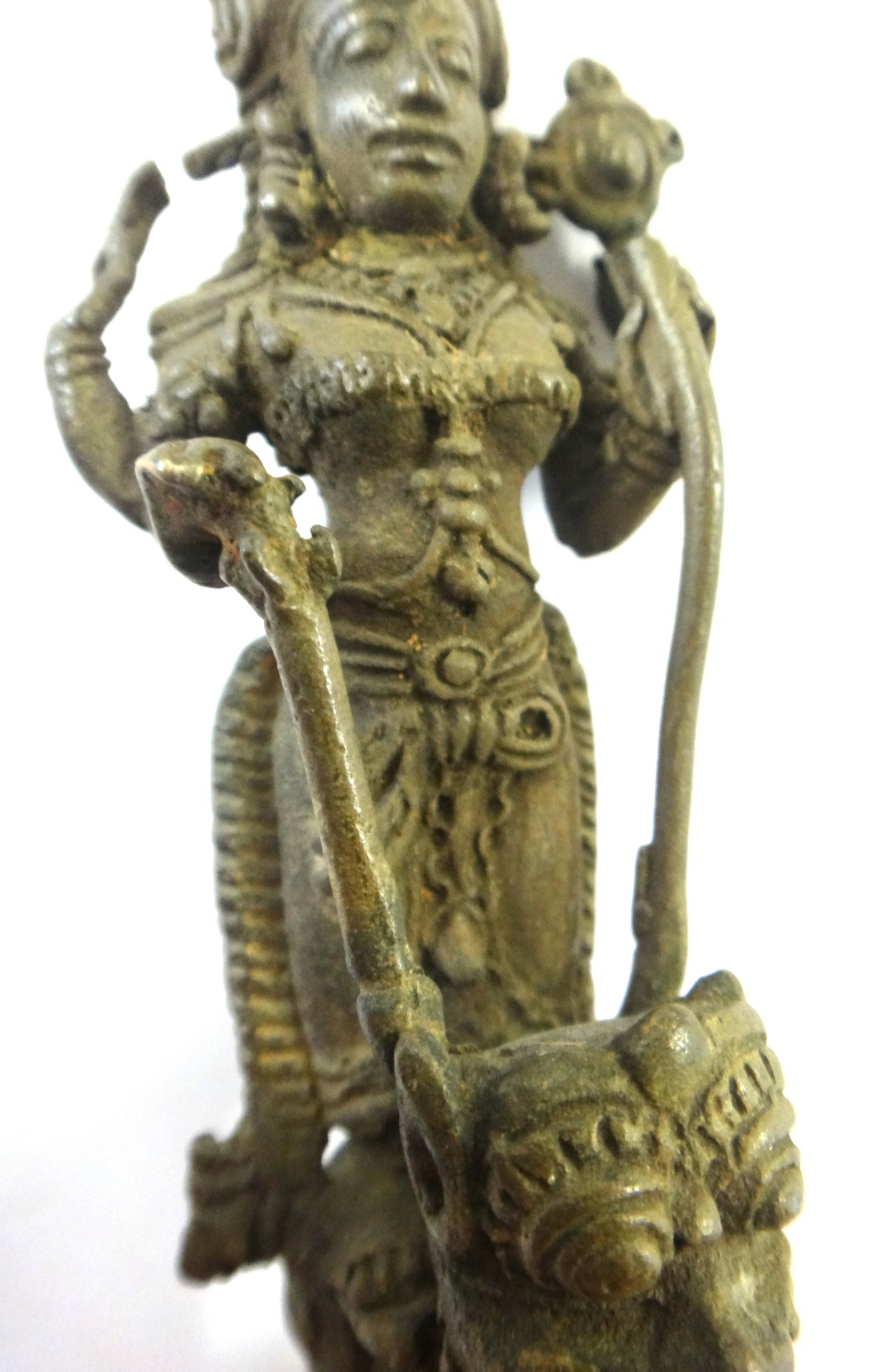 A Kerala bronze figure of Durga, South India, 19th century, - Image 4 of 10