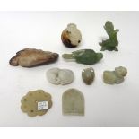 A group of Chinese jade and hardstones, 19th/20th century,