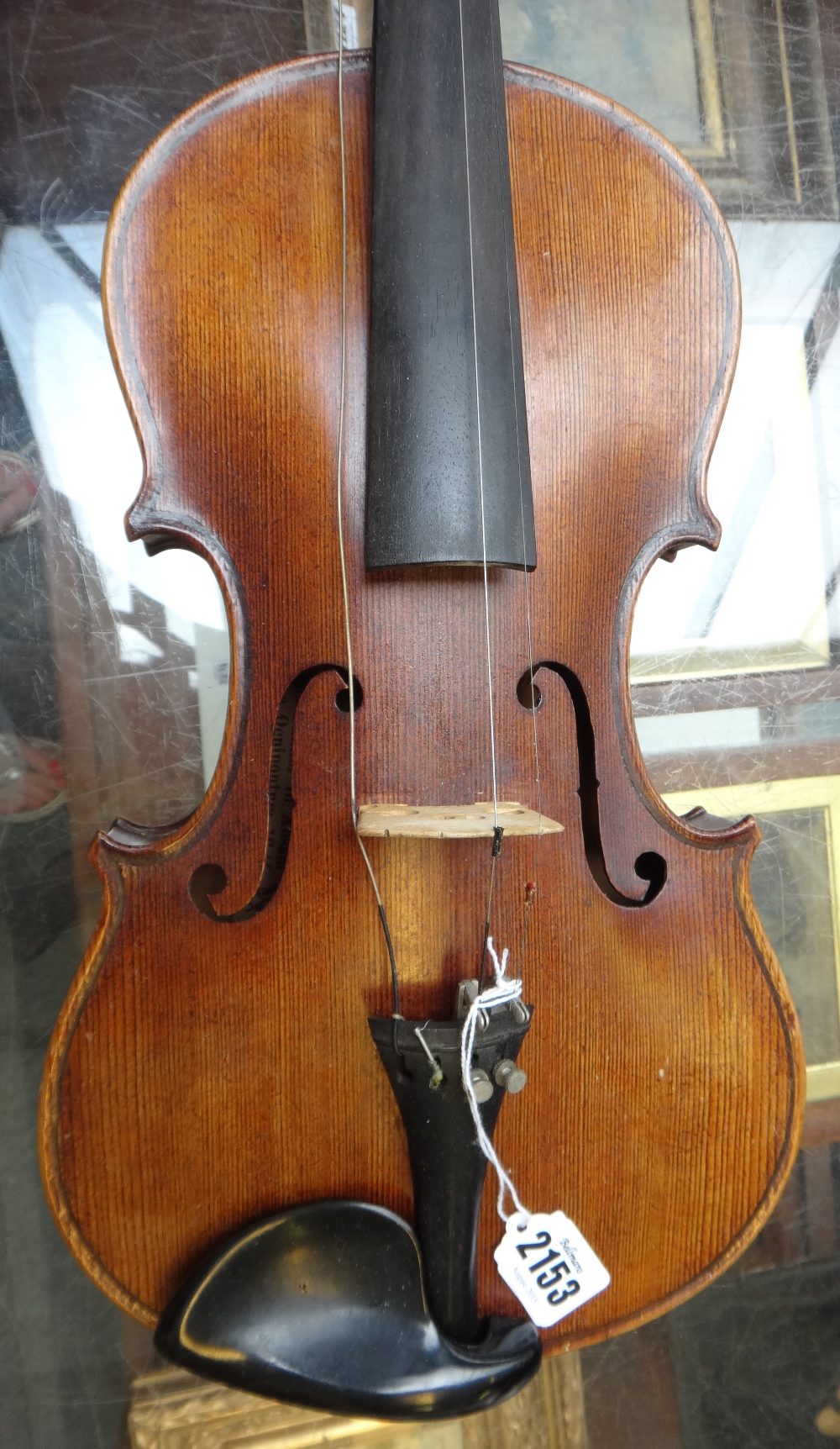 A violin, early 20th century, paper label reads, - Image 2 of 10