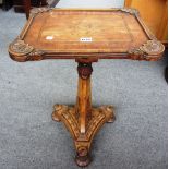 A made up early 19th century marquetry inlaid mahogany occasional table on trefoil base, 41cm wide.