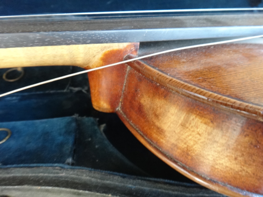 A violin, early 20th century, paper label reads, - Image 7 of 10