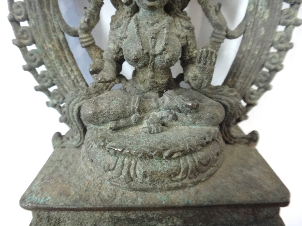 A Kerala bronze figure of Gajalakshmi, South India, 16th/17th century, - Image 4 of 8