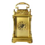 A French gilt brass cased carriage clock, early 20th century,