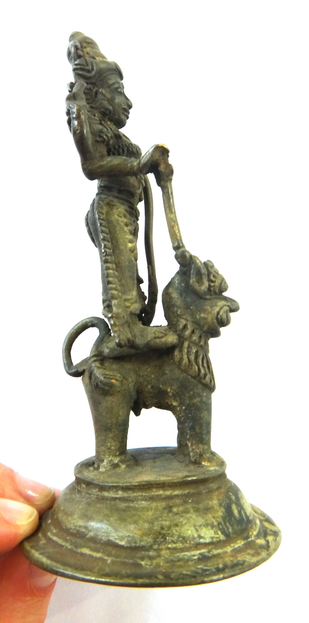 A Kerala bronze figure of Durga, South India, 19th century, - Image 6 of 10