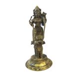 A Kerala bronze figure of Durga, South India, 19th century,