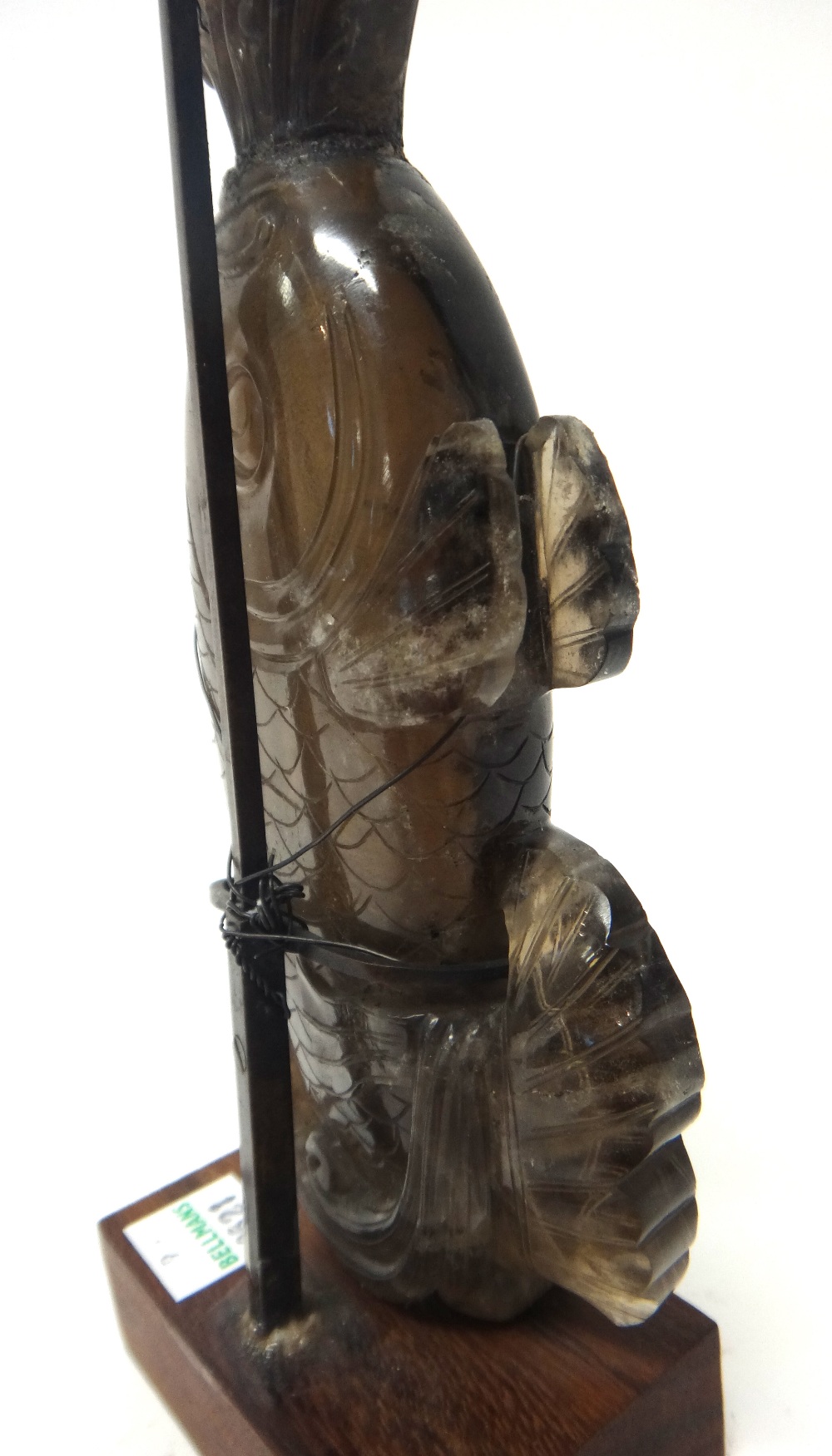 A Chinese smokey brown quartz bottle and stopper, probably 19th century, - Image 5 of 9