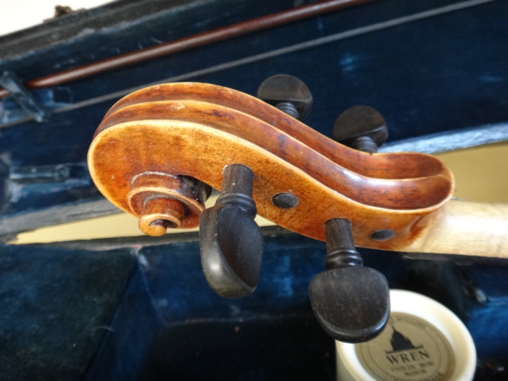 A violin, early 20th century, paper label reads, - Image 9 of 10