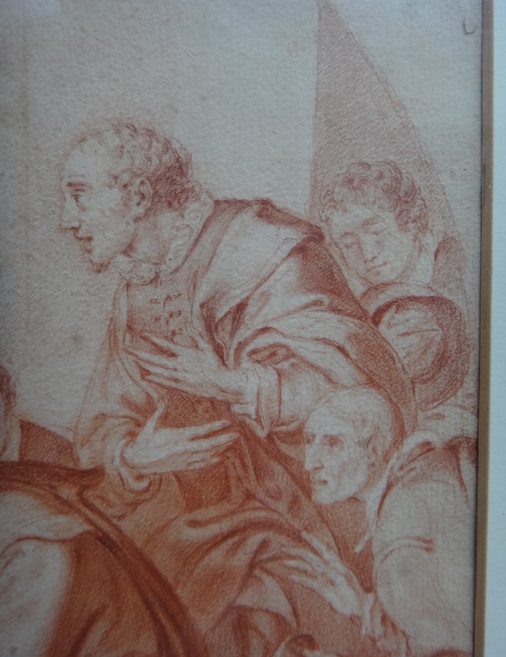 Italian School (18th century), Figures in prayer, red chalks, 29cm x 32cm. - Image 5 of 7