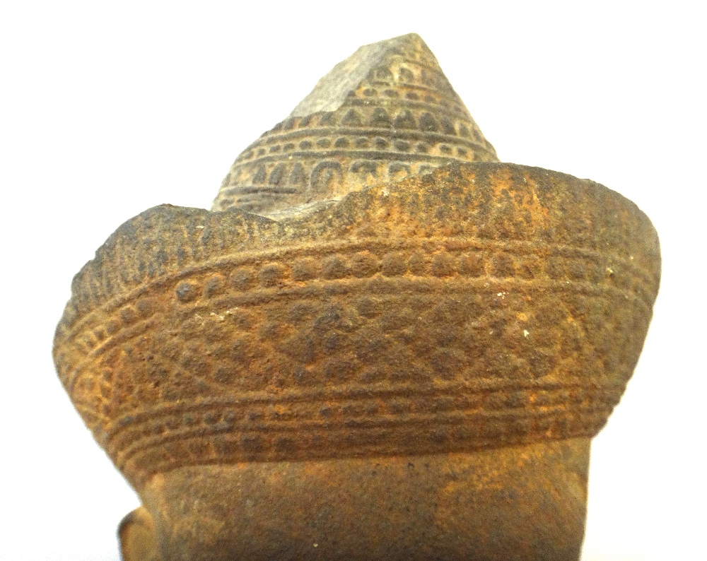 A Khmer sandstone head of buddha, Angkor Wat style, probably 13th century, - Image 4 of 10