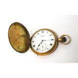 A Gentleman's 9ct gold cased keyless wind, hunting cased pocket watch,