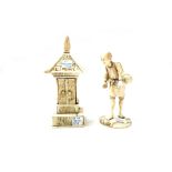 A South East Asian miniature carved ivory shrine in the form of a Pagoda temple,