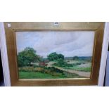 Alfred Robert Quinton (1853-1934), A Surrey Heath near Elstead, watercolour, signed,