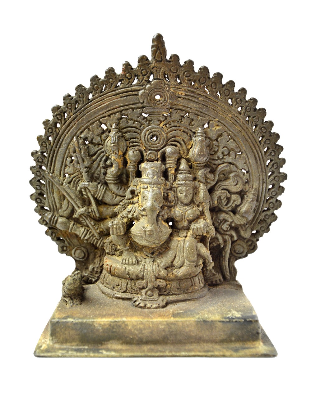A Kerala bronze group of Mahaganapati, South India, 17th century,