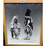 Richard Harrington (1911-2005), Two Inuit girls dressed in their best Caribou fur clothes at Padlei,