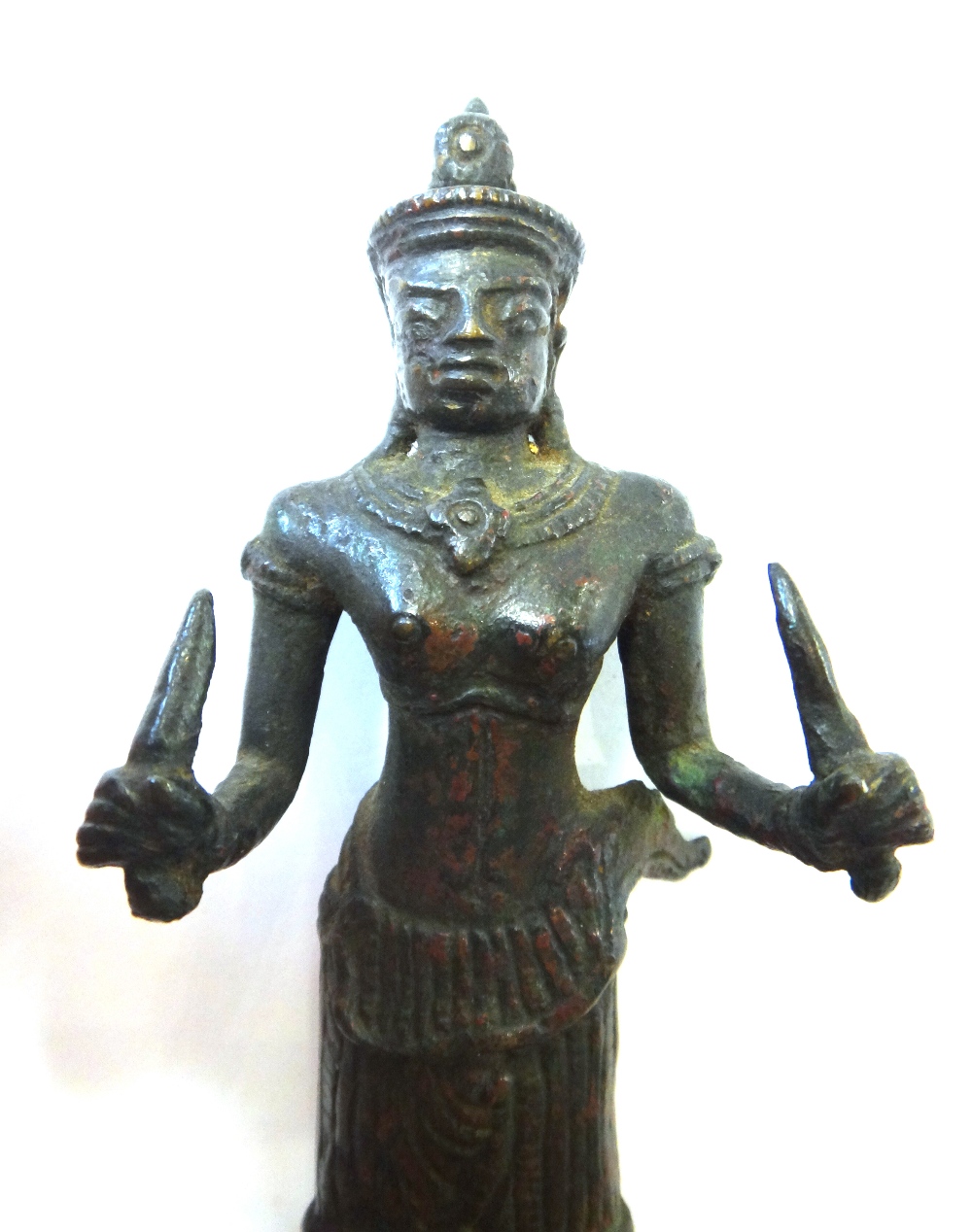 A Khmer bronze figure of a female deity, 13th century, - Image 2 of 10