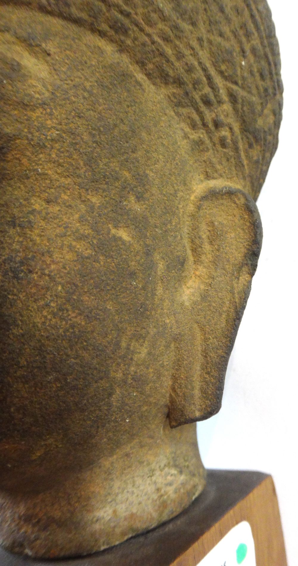 A Khmer sandstone head of buddha, Angkor Wat style, probably 13th century, - Image 9 of 10
