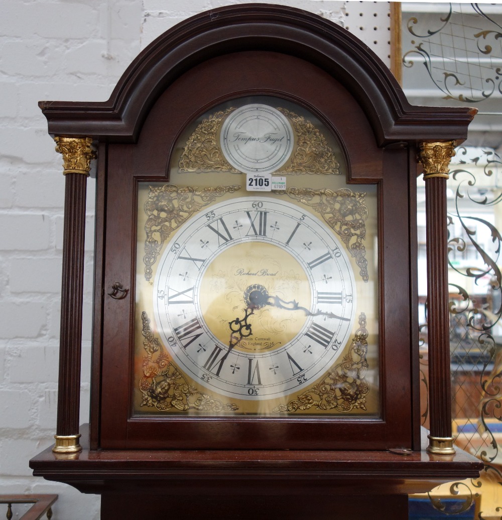 A 20th century mahogany longcase Westminster chime clock, - Image 4 of 4