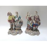 A group of twelve Continental porcelain figures,