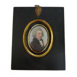 Late 18th century Irish School, portrait miniature on ivory of George Boleyn Whitney of New Pass,