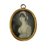 Late 18th century, English School, portrait miniature on ivory of Elizabeth Magenis of Iveagh (b.