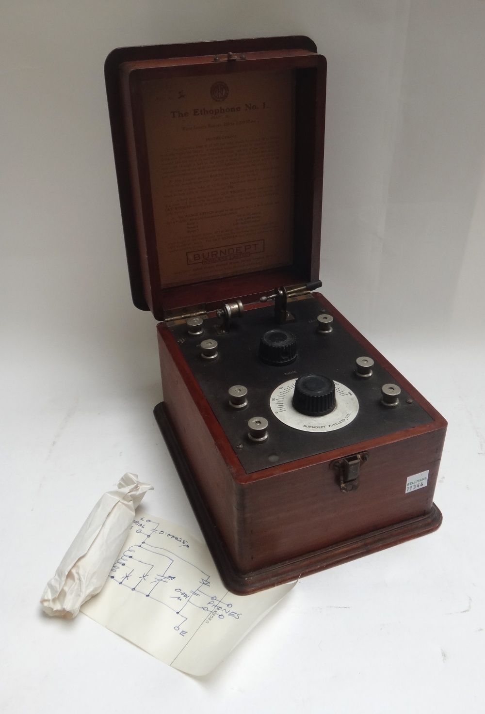 A Burndept Ethophone no.1 and a quantity of student microscope slides, cased. - Image 4 of 4