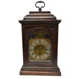 A mahogany cased mantel clock, 18th century and later,
