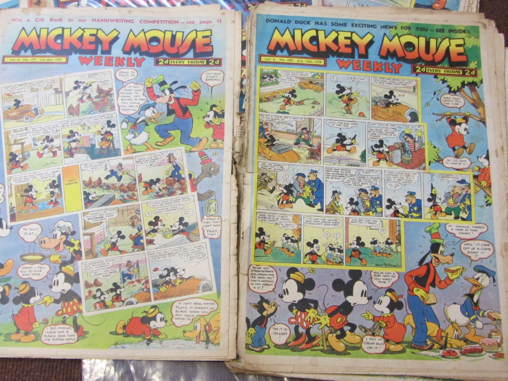 MICKEY MOUSE WEEKLY -  38 issues, Odhams Press: May 6, 1939 (no. 170) - Feb 3, 1940 (no. - Image 4 of 5