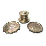 A Victorian silver salver, of shaped circular form,