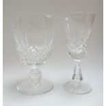 A quantity of Waterford crystal drinking glasses including; five `Colleen' pattern goblets,