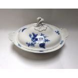 A Meissen part dinner service, late 19th century, cancelled blue crossed swords mark,