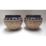 A pair of Royal Doulton stoneware jardinières, early 20th century,