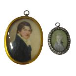 Early 19th century, English School, portrait miniature on ivory of a Captain Kelso of Dunkeith,