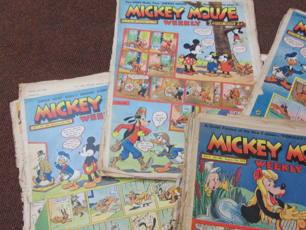 MICKEY MOUSE WEEKLY -  38 issues, Odhams Press: May 6, 1939 (no. 170) - Feb 3, 1940 (no. - Image 2 of 5