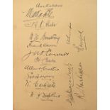 CRICKET -  autographs (mostly full team) from 9 county sides,