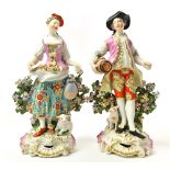 A pair of Derby figures of a shepherd and shepherdess, circa 1770,