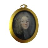 French School, circa 1700, portrait miniature on ivory of a cleric member of the Kelso family,