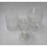 A quantity of Waterford crystal comprising;