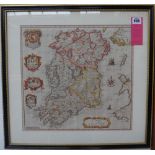 RICHARD BLOME - A Mapp of the Kingdom of Ireland.  37 x 39cms.